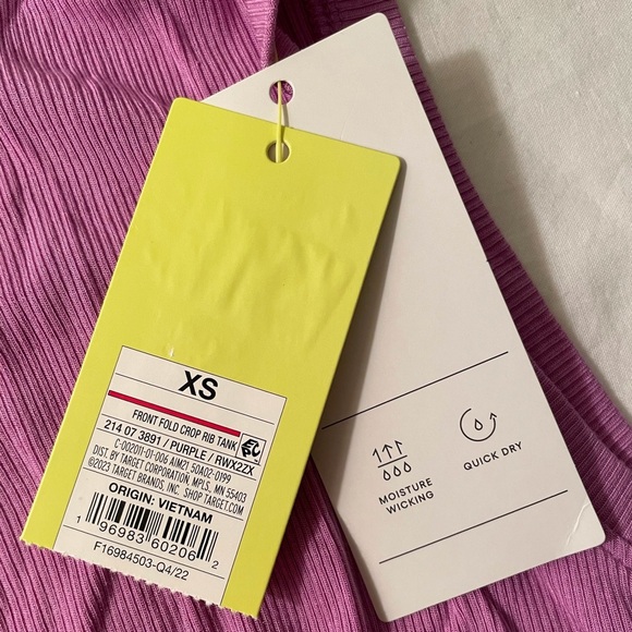 All In Motion Crop Tank Top in Purple - Picture 9 of 9